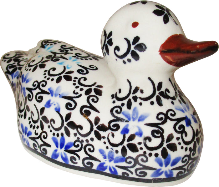 Boleslawiec Polish Pottery UNIKAT Duck Statuette "Martina"
