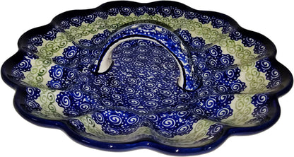 Boleslawiec Polish Pottery UNIKAT Egg Plate "Alex"