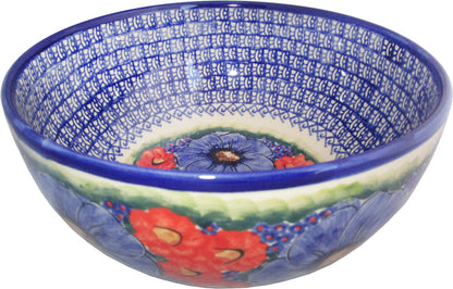 Boleslawiec Polish Pottery Unikat Large Mixing or Serving Bowl "Isabelle""