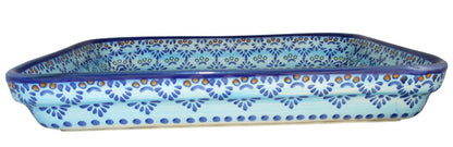 Boleslawiec Polish Pottery UNIKAT Large Rectangular Lasagna Baker "Veronica"