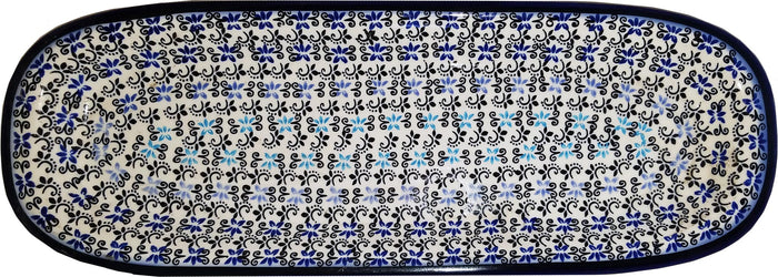 Boleslawiec Polish Pottery UNIKAT Long Serving Plate "Martina"