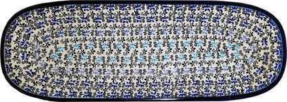 Boleslawiec Polish Pottery UNIKAT Long Serving Plate "Martina"