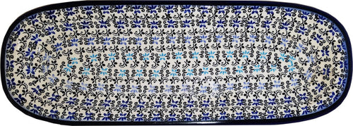 Boleslawiec Polish Pottery UNIKAT Long Serving Plate "Martina"