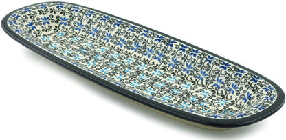 Boleslawiec Polish Pottery UNIKAT Long Serving Plate "Martina"
