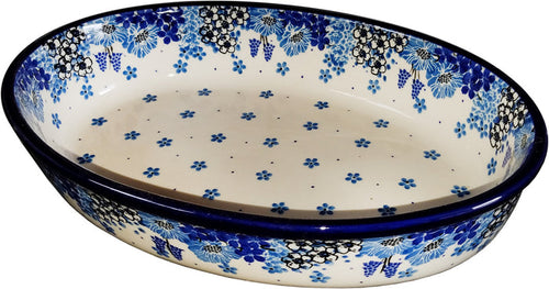 Boleslawiec Polish Pottery UNIKAT Medium Oval Baker CA 4657