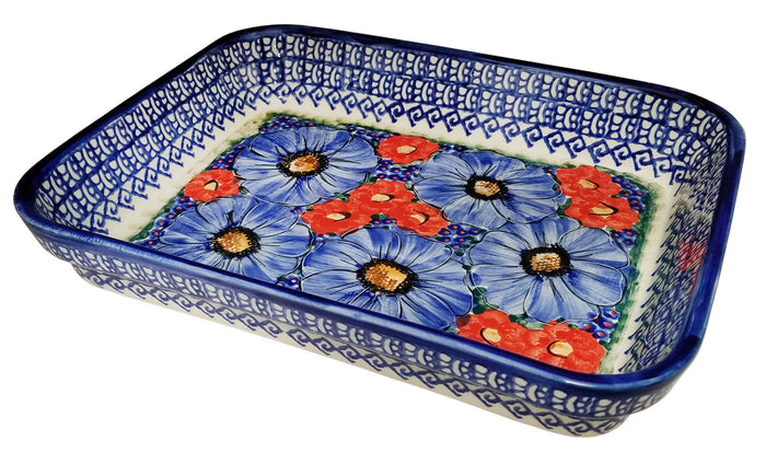 Boleslawiec Polish Pottery UNIKAT Medium Rectangular Lasagna Baker "Isabelle"