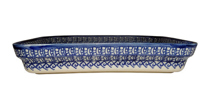Boleslawiec Polish Pottery UNIKAT Medium Rectangular Lasagna Baker "Isabelle"