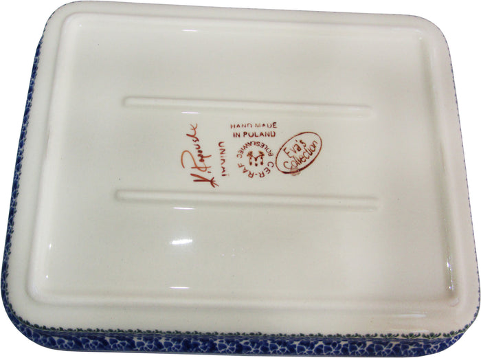 Boleslawiec Polish Pottery UNIKAT Medium Rectangular Lasagna Baker "Summer Day"