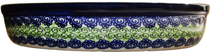 Boleslawiec Polish Pottery UNIKAT Oval Baker or Serving Dish "Alex"