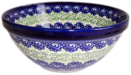 Boleslawiec Polish Pottery UNIKAT Pasta or Soup Serving Bowl "Alex"