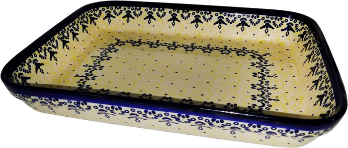 Boleslawiec Polish Pottery UNIKAT Small Lasagna Baker "Lace"