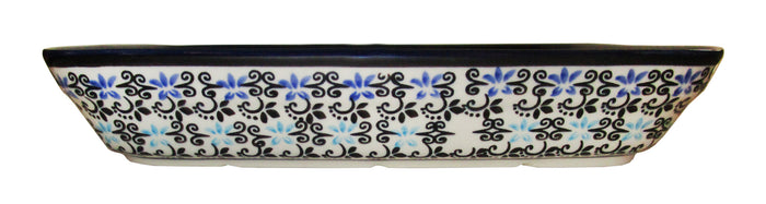 Boleslawiec Polish Pottery UNIKAT Small Lasagna Rectangular Baker "Martina"