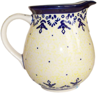 Boleslawiec Polish Pottery UNIKAT Small Pitcher "Lace"