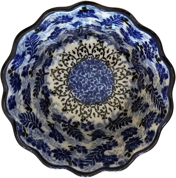 Boleslawiec Polish Pottery UNIKAT Small Scalloped Bowl 1976