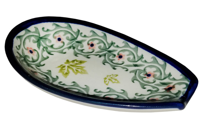 Boleslawiec Polish Pottery UNIKAT Spoon Rest "Vermont"