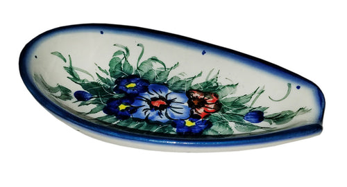 Boleslawiec Polish Pottery UNIKAT Spoon Rest "Wild Field"