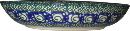 Boleslawiec Polish Pottery UNIKAT XSmall Oval Baking Dish "Green Garden"