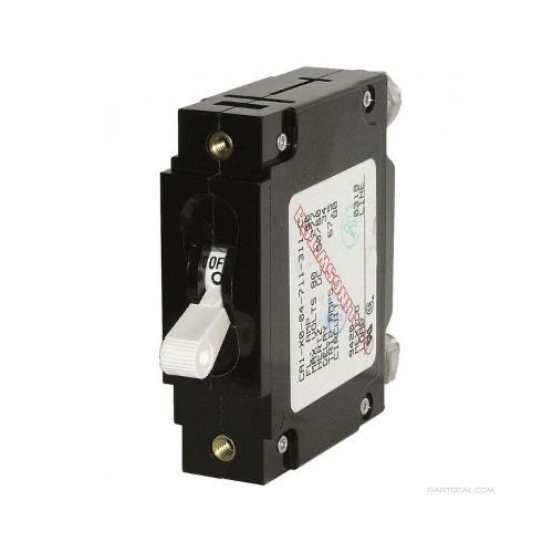 C-Series Toggle Single Pole Circuit Breaker - White