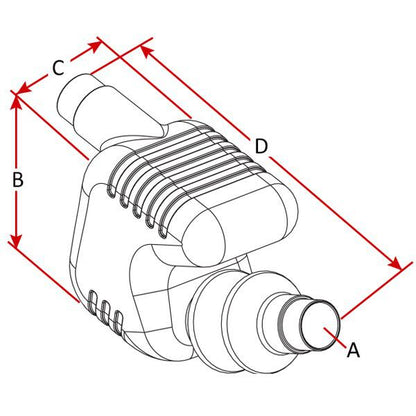 CAN-B 40.5-45.5-50.5mm Exhaust Waterlock Silencer - 7Ltr