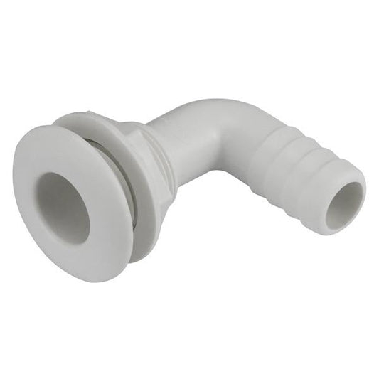 CAN-B 90° Nylon Skin Fitting Tail - White - Bosuns Boat