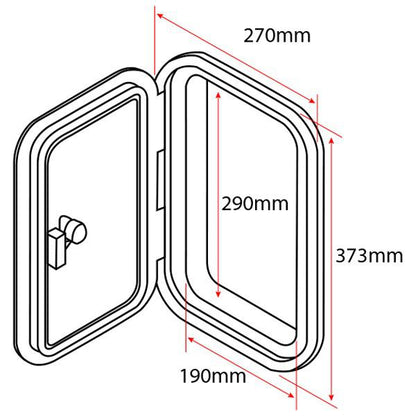 CAN-B Hatch Access w/ Removable Hinge - Single Handle