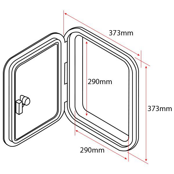 CAN-B Hatch Access w/ Removable Hinge - Single Handle