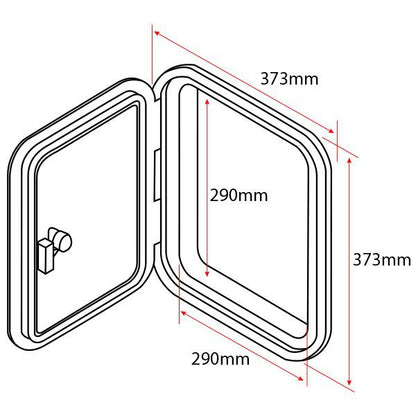 CAN-B Hatch Access w/ Removable Hinge - Single Handle