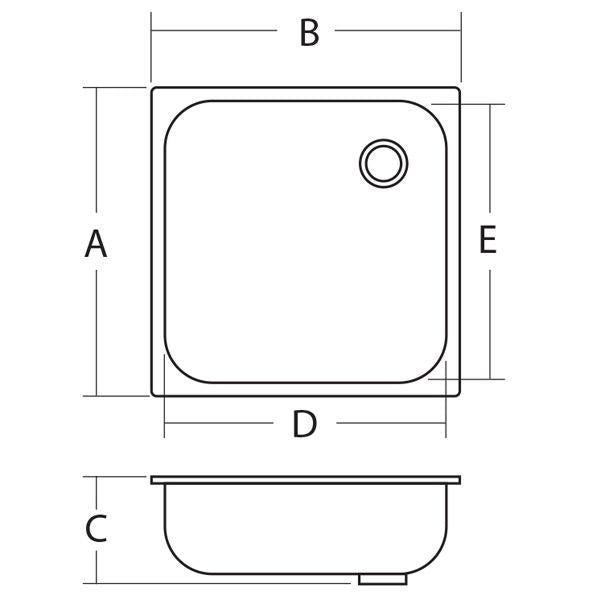 CAN-B Rectangular Stainless Steel Sink