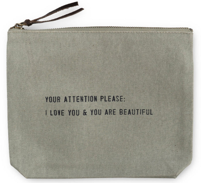 Canvas Zip Quote Bag (7 Styles)