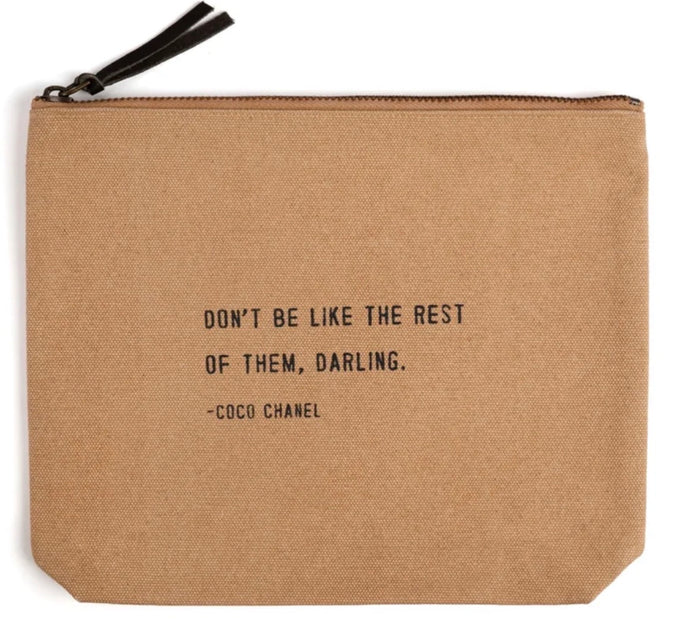 Canvas Zip Quote Bag (7 Styles)