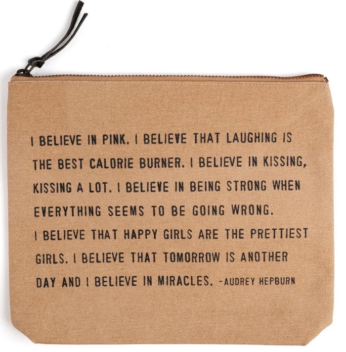 Canvas Zip Quote Bag (7 Styles)
