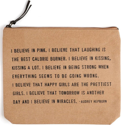 Canvas Zip Quote Bag (7 Styles)