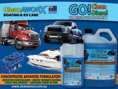 CLEANAWORX - DIESEL FUEL TREATMENT with BIOCIDE CONCENTRATE 1L & 5L