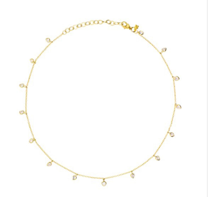 Cristina V Heart CZ Dangle Chain