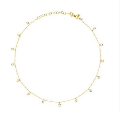 Cristina V Heart CZ Dangle Chain