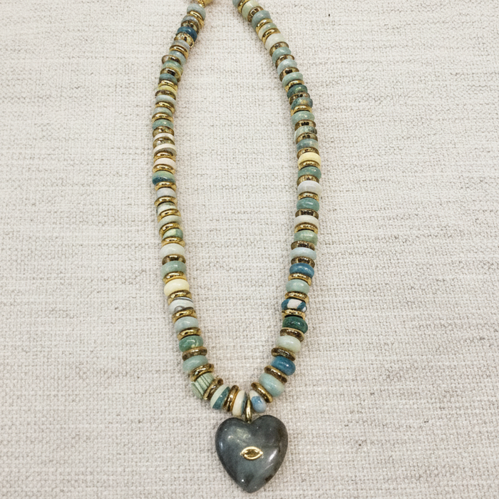 Cristina V. Opal and Heart Beaded Necklace (3 Styles)
