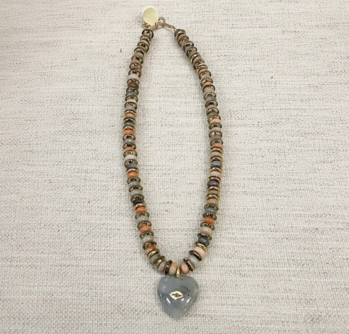 Cristina V. Opal and Heart Beaded Necklace (3 Styles)