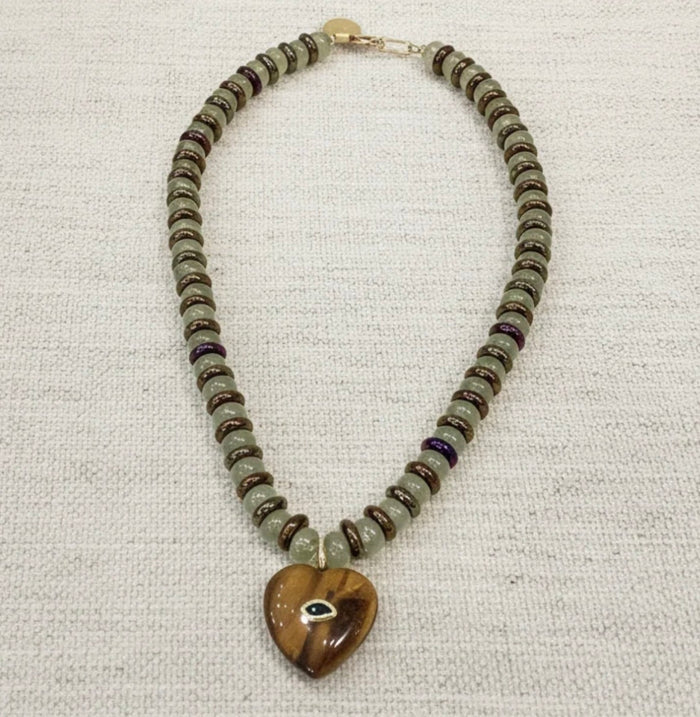 Cristina V. Opal and Heart Beaded Necklace (3 Styles)