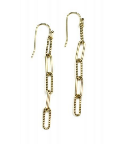 Cristina V Safety Pin Chain Earrings