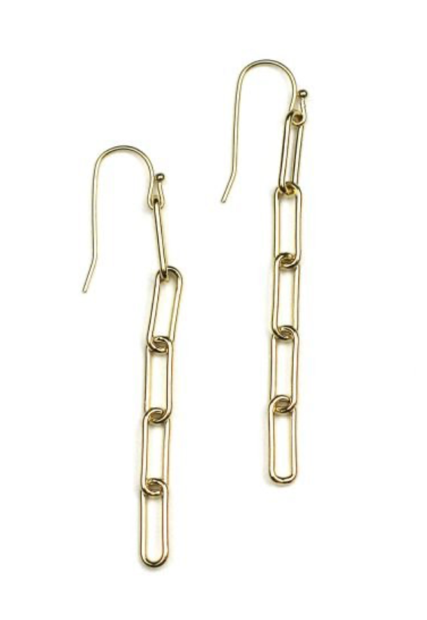 Cristina V Safety Pin Chain Earrings