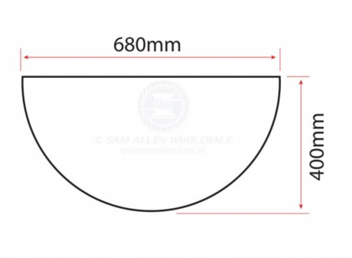 Doormat Marlin 40cm x 68cm Semi-Circle
