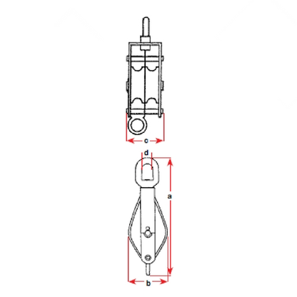 Double Trawl Block - Stainless Steel