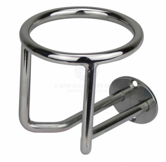DRINK HOLDERS - VERTICAL SURFACE MOUNTING STAINLESS STEEL