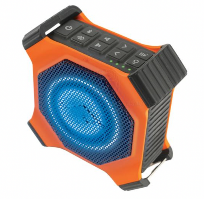 EcoEdge EcoXGear Speaker + 20W Orange IP67 Bluetooth RGB Party Light - Bosuns Boat