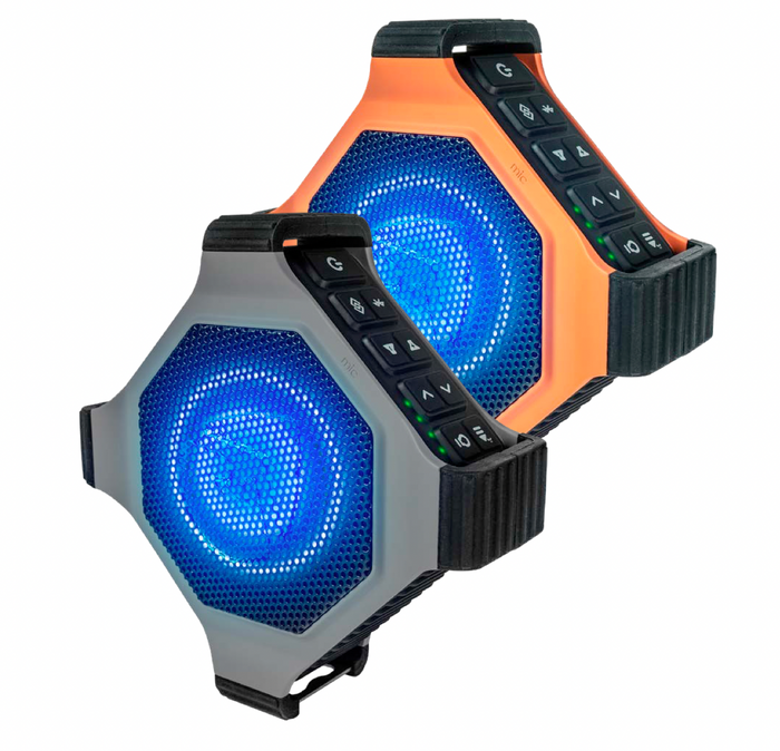 EcoEdge EcoXGear Speaker + 20W Orange IP67 Bluetooth RGB Party Light - Bosuns Boat