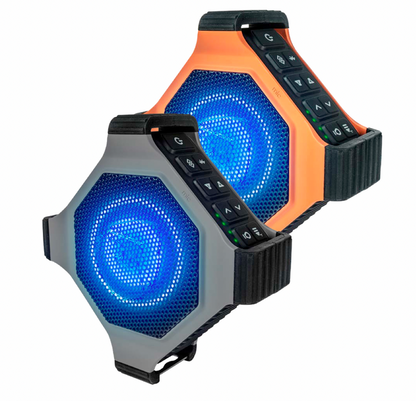 EcoEdge EcoXGear Speaker + 20W Orange IP67 Bluetooth RGB Party Light - Bosuns Boat