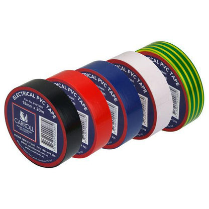 Electrical Tape - 20(L)m x 18(W)mm - 10 Pack