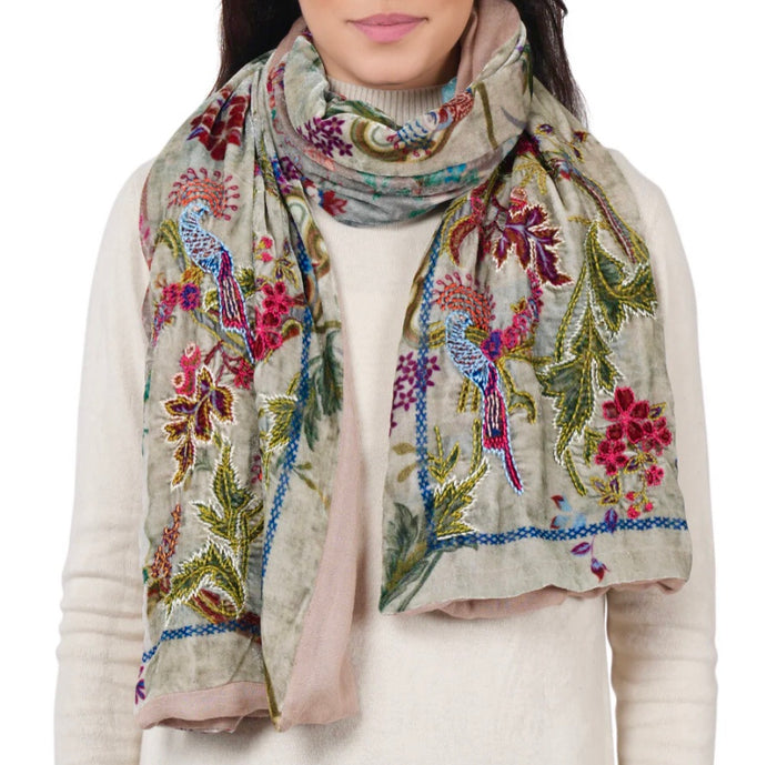 Enchanted Garden Velvet Scarf (4 Colors)