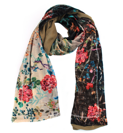 Enchanted Garden Velvet Scarf (4 Colors)