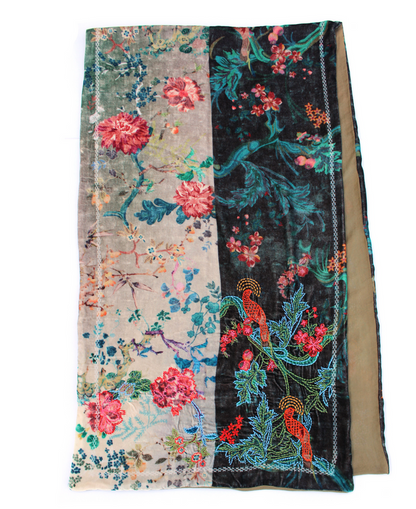 Enchanted Garden Velvet Scarf (4 Colors)